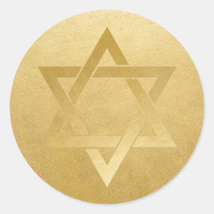 Sticker Rond L'étoile d'or de David Elegant Circle