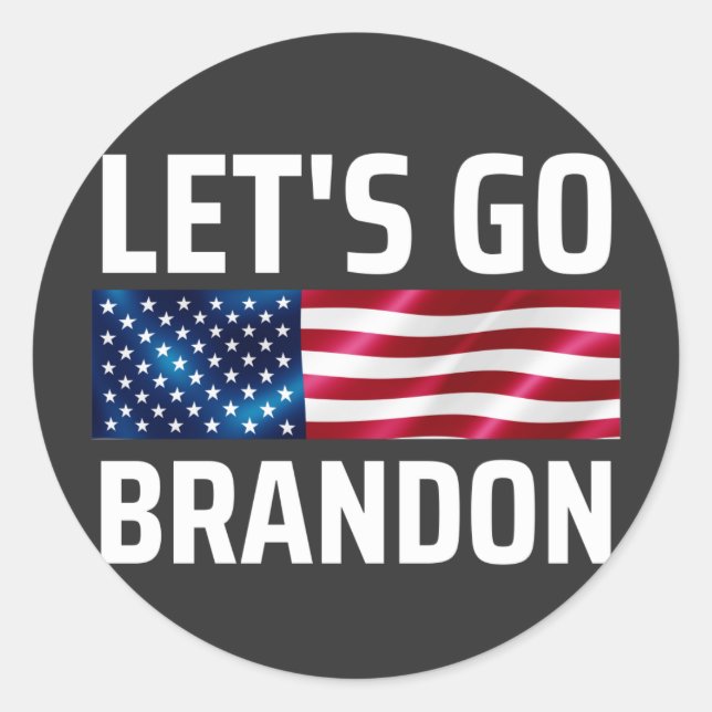 Sticker Rond lets go brandon lets go brandon (Devant)