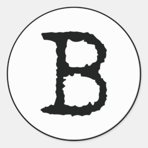 Sticker Rond Lettre B