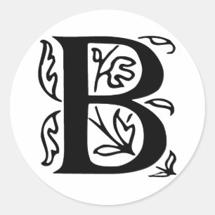 Sticker Rond Lettre chic B