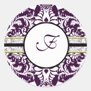 Sticker Rond LETTRE D'AUTEUR POPULAIRE DOMMAGE INITIAL F Mariag