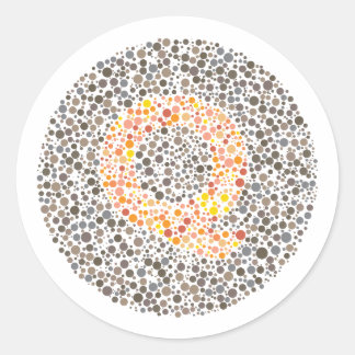 Sticker Rond Lettre d'essai oculaire "Q"