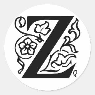 Sticker Rond Lettre fantaisie Z