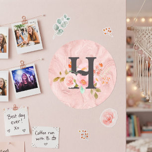 Sticker Rond Lettre H