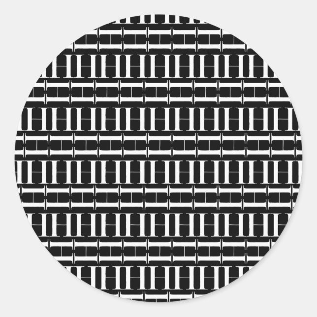 Sticker Rond Lettre initiale H monogramme (Devant)