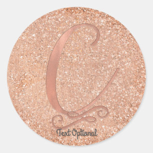 Sticker Rond Lettre initiale personnalisée par parties