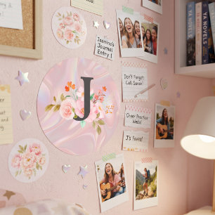 Sticker Rond Lettre J