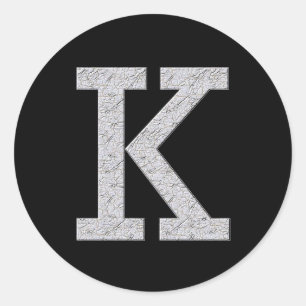 Sticker Rond Lettre K de monogramme