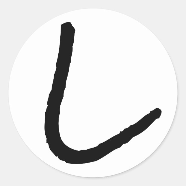 Sticker Rond Lettre L White Rock Salt Alphabet par Janz (Devant)