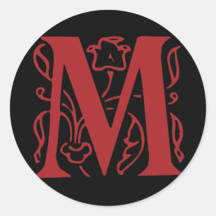 Sticker Rond Lettre M