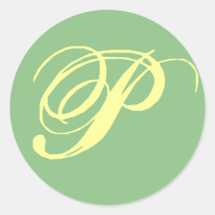 Sticker Rond LETTRE Mariage nuptiale P