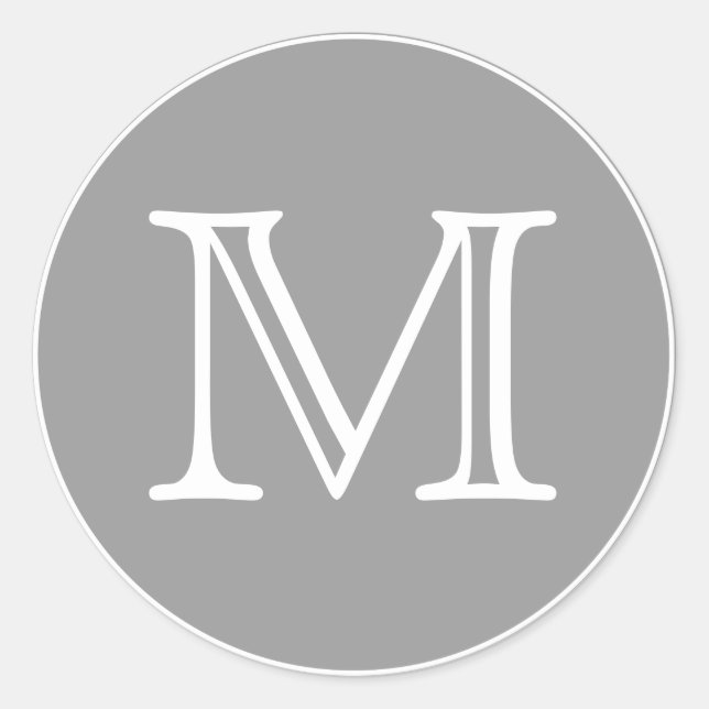 Sticker Rond Lettre monogramme (Devant)