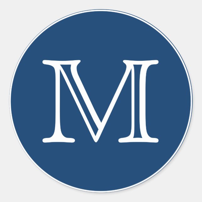 Sticker Rond Lettre monogramme (Devant)