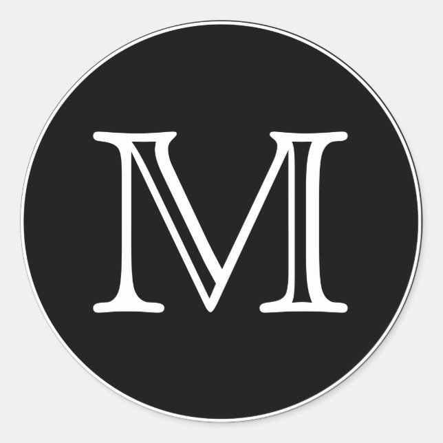 Sticker Rond Lettre monogramme (Devant)