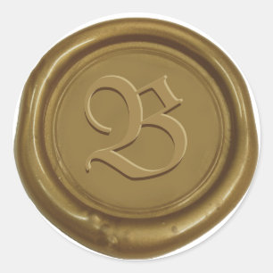 Sticker Rond Lettre Monogramme personnalisée pour le sceau de c