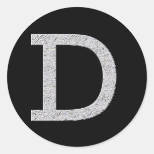 STICKER ROND LETTRE MONOGRAPHIQUE D