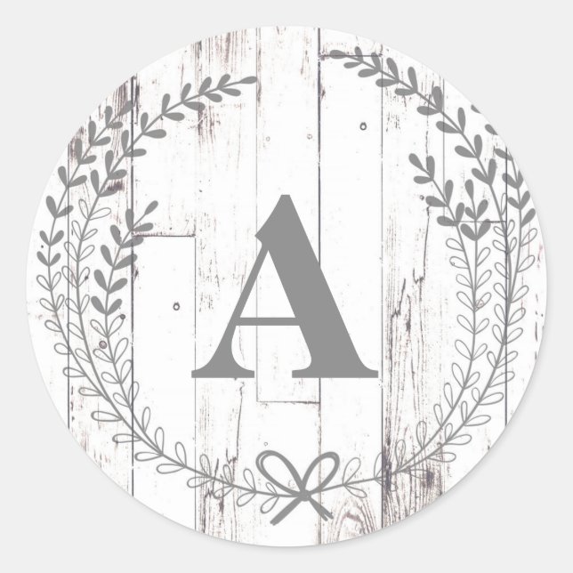 Sticker Rond LETTRE MONOGRAPHIQUE DE L'AGRICULTURE rustique EN  (Devant)