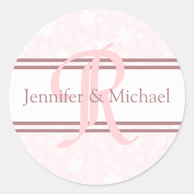 Sticker Rond LETTRE MONOGRAPHIQUE MARINE ET CHAMPIONNE R Sceau (Devant)