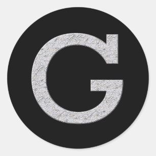 STICKER ROND LETTRE MONOMÂTRE G