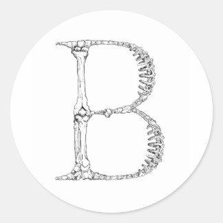 Sticker Rond LETTRE OONNE AlphabET B