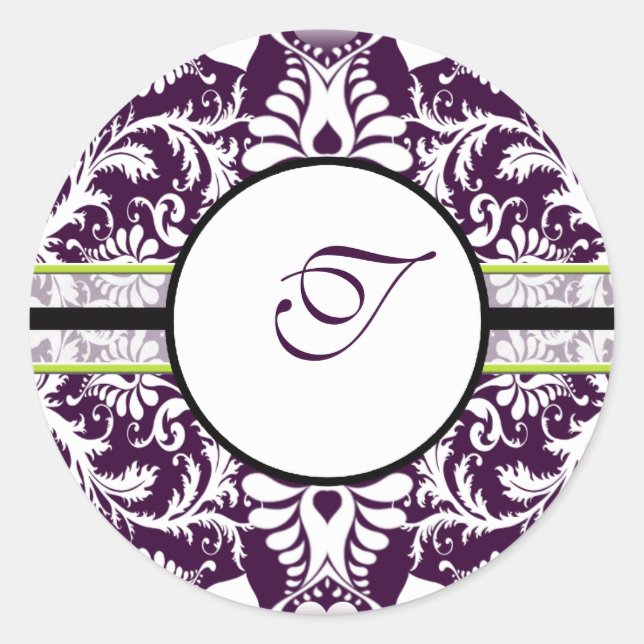 Sticker Rond LETTRE T Mariage D'AUTRE TITULAIRE POPULAIRE (Devant)