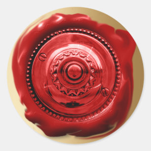 STICKER ROND LETTRE TONIE ROUGE TÊTE SCEAU