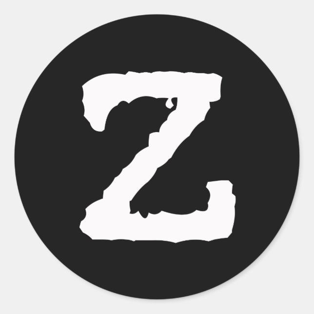 Sticker Rond Lettre Z (Devant)