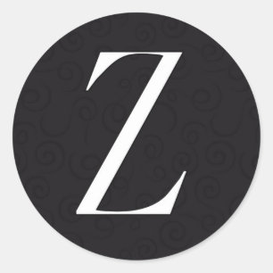 Sticker Rond Lettre Z de monogramme