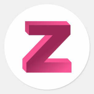 Sticker Rond Lettre Z de monogramme