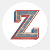 Lettre "Z" Élégante brodée