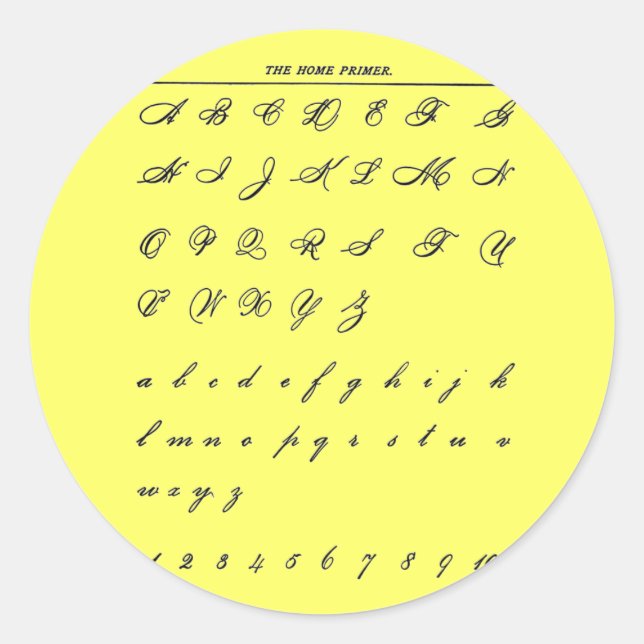 Sticker Rond Lettres cursives (Devant)