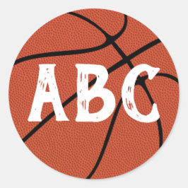 Sticker Rond Lettres d'équipe personnalisées de basketball ou n