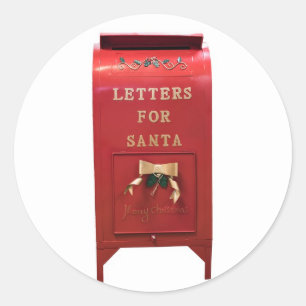 Sticker Rond Lettres Pour Père Noël