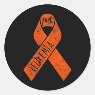 Sticker Rond Leucémie Cadeaux Pour Femmes Fck Cancer Chemo F Ca