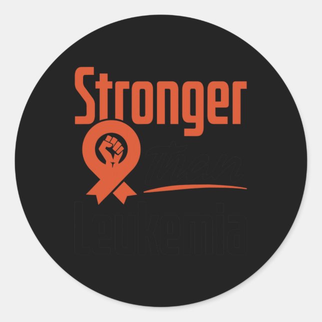 Sticker Rond Leucémie Cancer du sang Sensibilisation plus forte (Devant)