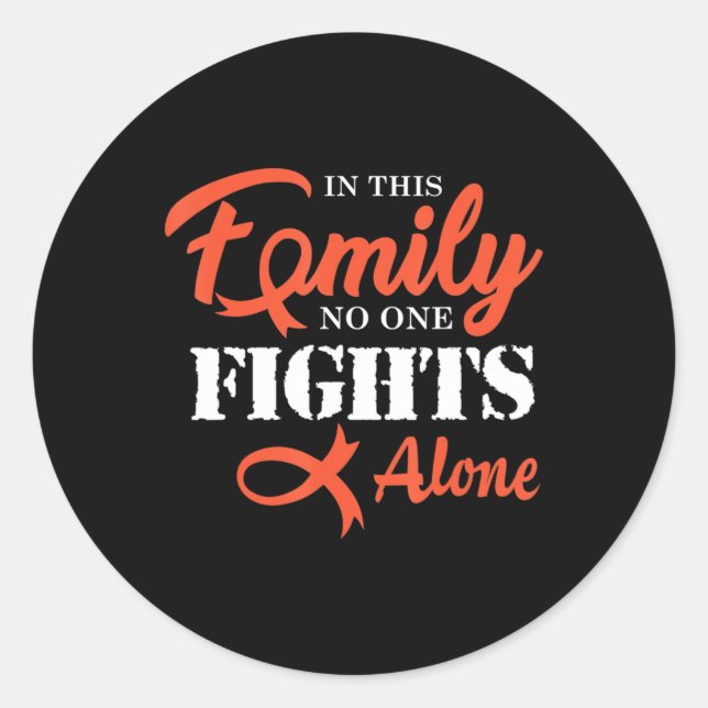 Sticker Rond Leucémie Cancer Lutter contre le cancer Ruban (Devant)