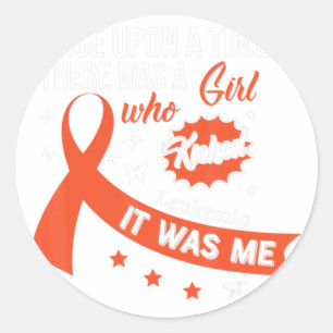 Sticker Rond Leucémie Lutter contre le cancer Ruban 1