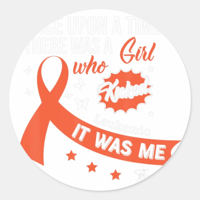 Sticker Rond Leucémie Lutter contre le cancer Ruban 1 (Devant)