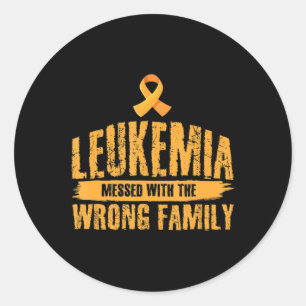 Sticker Rond Leucémie Messagée Avec Mauvais Soutien Familial Le