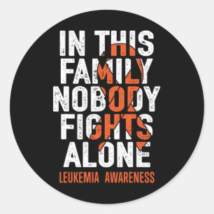 Sticker Rond Leucémie Soutien Escadron de combat Leucémie guerr