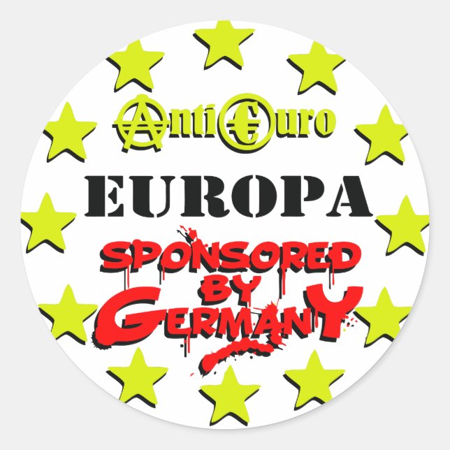 Sticker Rond L'Europe parrainée par Germany (Devant)