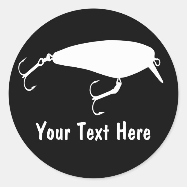 Sticker Rond leurre de pêche à l'appât pour personnaliser (Devant)