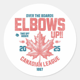Sticker Rond Lève les coudes ! Championnat du Canada de hockey