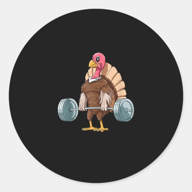 Sticker Rond Levée de poids Turquie, l'action de grâces (Devant)