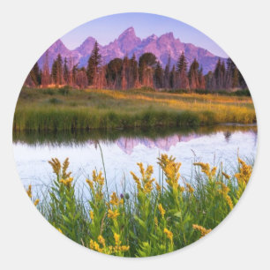 Sticker Rond Lever de soleil de Teton