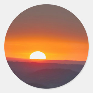 Sticker Rond Lever de soleil en Dordogne