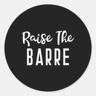 Sticker Rond Levez Le Barre Ballet Yoga S Fitness Gym