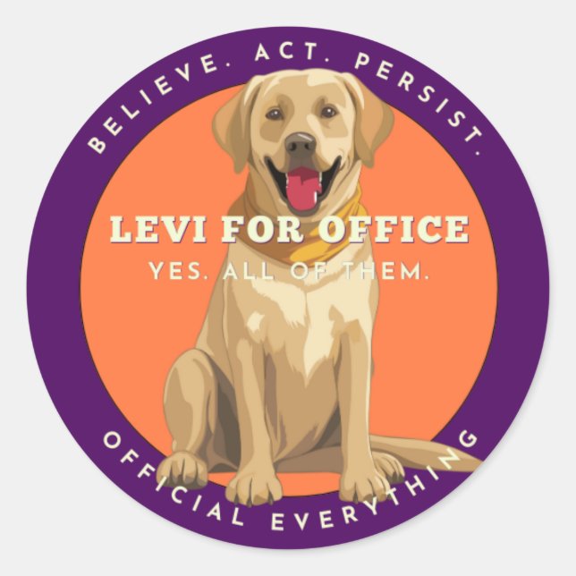 Sticker Rond Levi Pour Office (Devant)