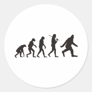Sticker Rond L'Évolution De Bigfoot