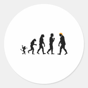 Sticker Rond L'évolution de Trump résiste à l'drôle Donald Trum